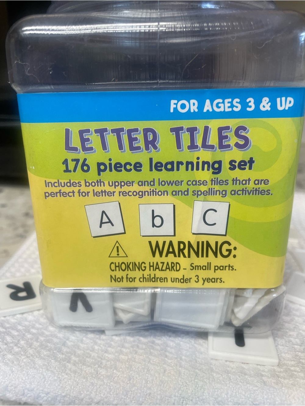 Letter Tiles 176-Piece Learning Set - White